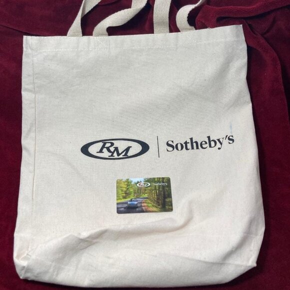 RM Sotheby's Auction Bag Pebble Beach 2023 Canvas Tote Bag Men Women White New - Picture 5 of 7
